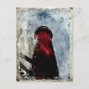 Vintage Lighthouse Close-Up Postcard