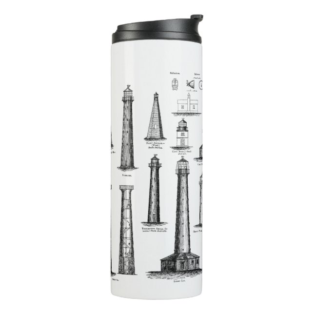 Vintage Lighthouse Collection Thermal Tumbler (Rotated Left)