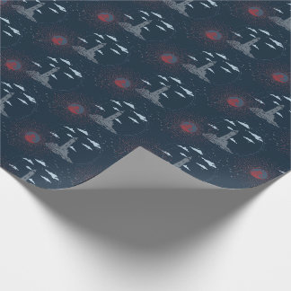 Vintage Lighthouse Illustration Pattern Wrapping P Wrapping Paper