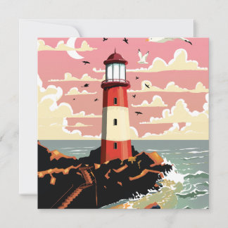 Vintage Lighthouse Invitation