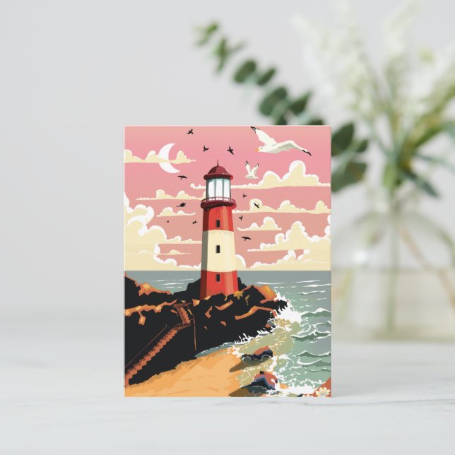 Vintage Lighthouse Postcard (Standing Front)