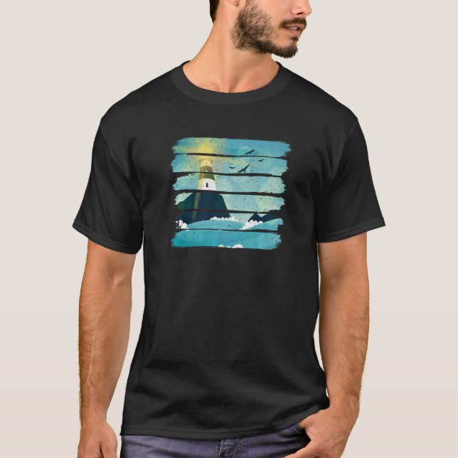 Vintage Lighthouse  T-Shirt (Front)