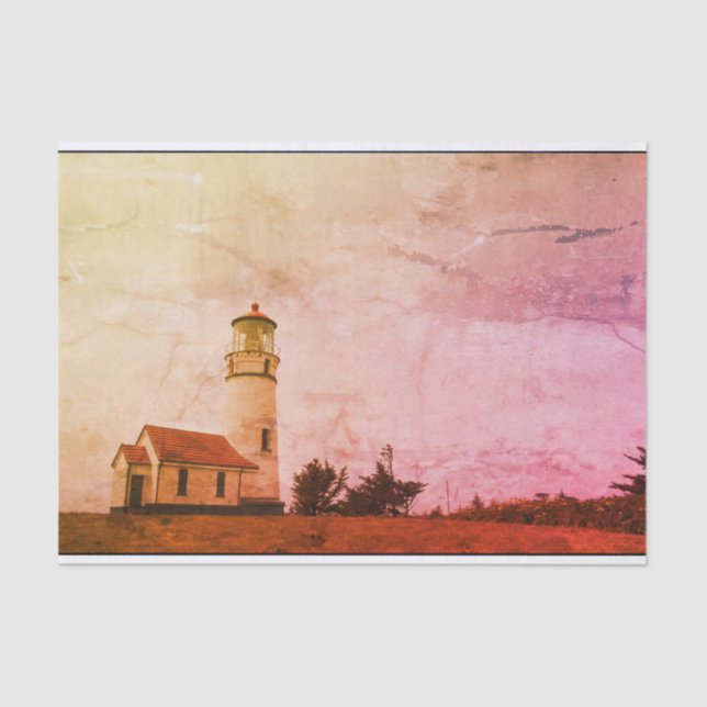 Vintage Lighthouse Tissue Paper (Front)