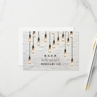 Vintage Lights White Brick Wedding
