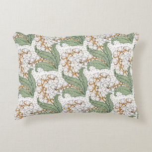 Vintage Lilac and lily of the valley flower Decorative Cushion