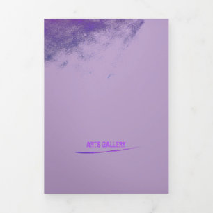 Vintage Lilac Grunge Smudge Tri-Fold Card