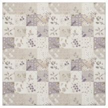 Vintage Lilac Patchwork Quilt Cottagecore 