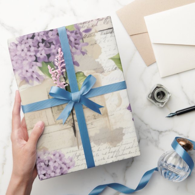 Vintage Lilac Pattern  Wrapping Paper (Gifting)