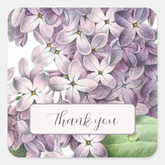 Vintage lilacs floral stickers