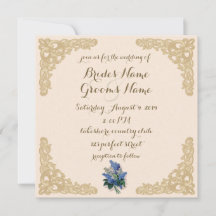 Vintage Lilacs Wedding Invitation