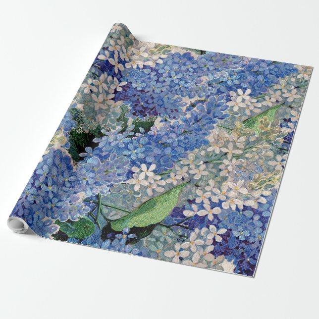 Vintage Lilacs Wrapping Paper (Unrolled)