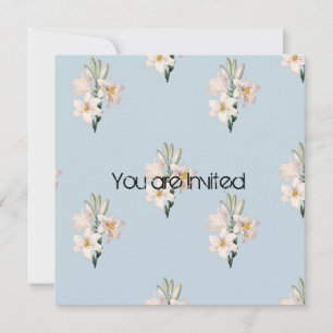 Vintage Lilies Baby Shower Invites