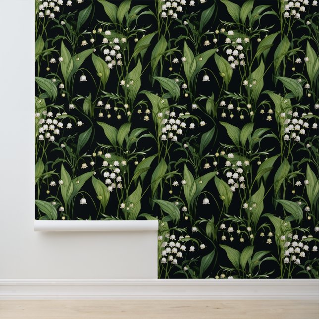 Vintage lilies of the valley art nouveau wallpaper (Application)