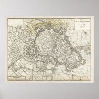 Vintage Lille France Map (1708)