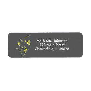 Vintage Lily Address label