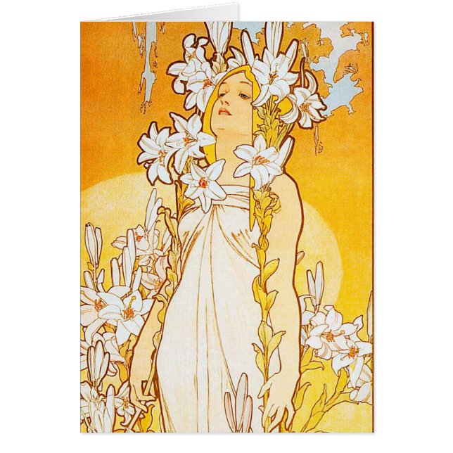Vintage Lily by Alphonse Mucha (Front)