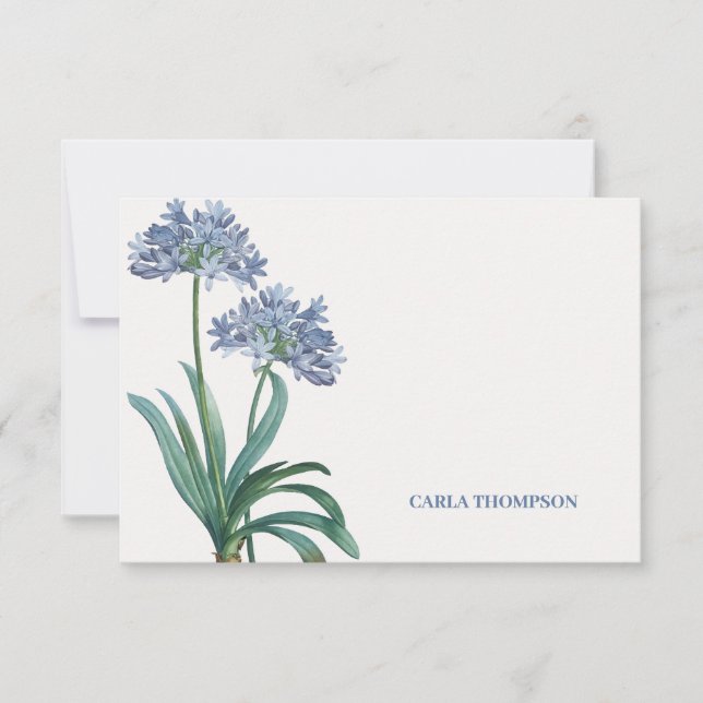 Vintage Lily Personalised Stationery  (Front)