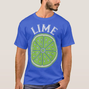 Vintage Lime Slice Citrus Fruit Vegan Vegetarians T-Shirt