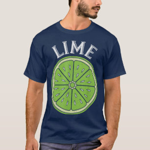 Vintage Lime Slice Citrus Fruit Vegan Vegetarians  T-Shirt