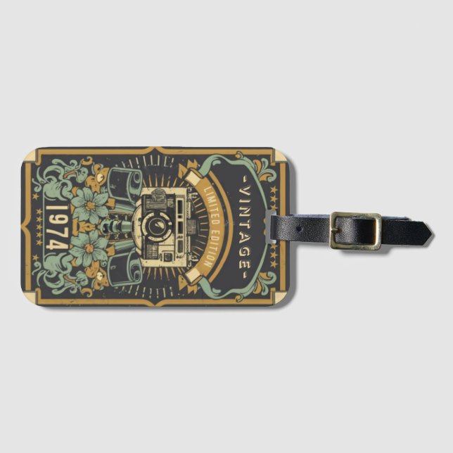Vintage Limited Edition 1974 Luggage Tag (Front Horizontal)