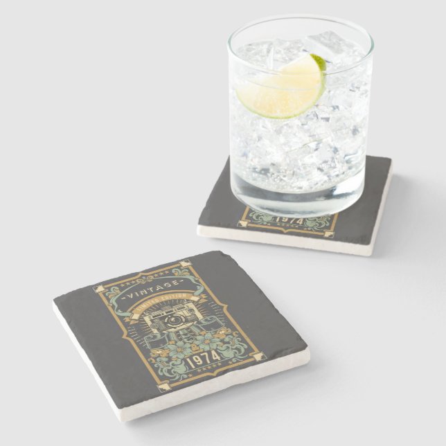 Vintage Limited Edition 1974 Stone Coaster (Side)