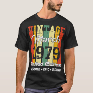 Vintage Limited Edition Birthday Decoration March  T-Shirt