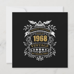 Vintage Limited Edition Made In 1968 Birthday Gift Invitation