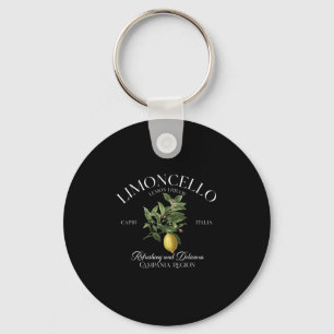 Vintage Limoncello Refreshing Lemon Graphic Italy Key Ring