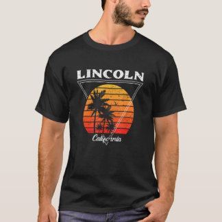 Vintage Lincoln California Palm Trees CA Retro T-Shirt