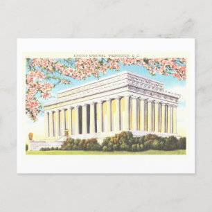Vintage Lincoln Memorial in Washington, DC, Postcard