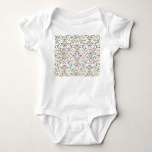 Vintage Line Art Eastern Ornament Baby Bodysuit