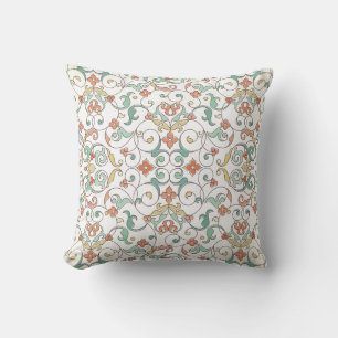 Vintage Line Art Eastern Ornament Cushion