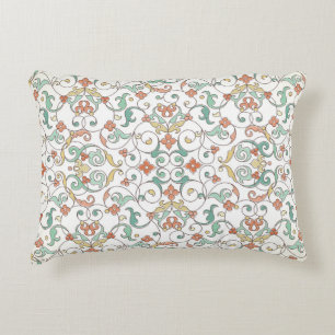 Vintage Line Art Eastern Ornament Decorative Cushion