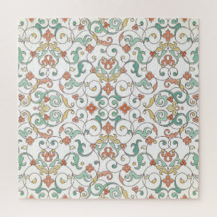 Vintage Line Art Eastern Ornament Jigsaw Puzzle
