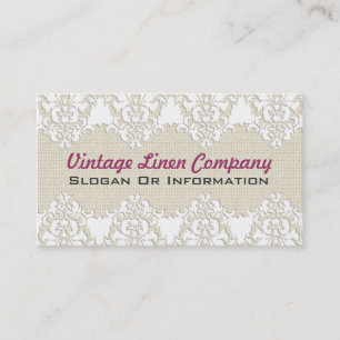 Vintage Linen And Lace Business Cards
