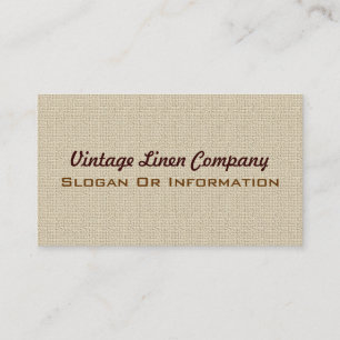 Vintage Linen Background Business Cards