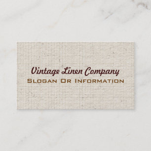 Vintage Linen Fabric Business Cards