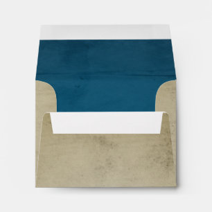 Vintage Linen with Blue Velvet A2 Envelopes