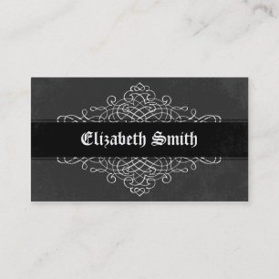 Vintage Lines Business Card  Black