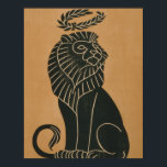 Vintage Lion Art Deco Illustration (1917) Poster<br><div class="desc">This is a vintage illustration of an art deco lion originally produced in 1917.</div>