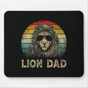 Vintage Lion Dad Lion Lovers Daddy Father&#; s Day Mouse Mat