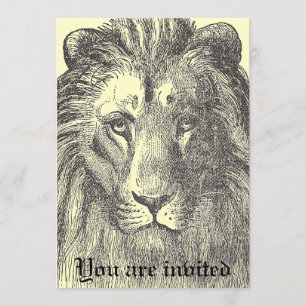 Vintage Lion Invitation
