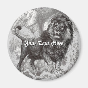 Vintage Lion  Magnet