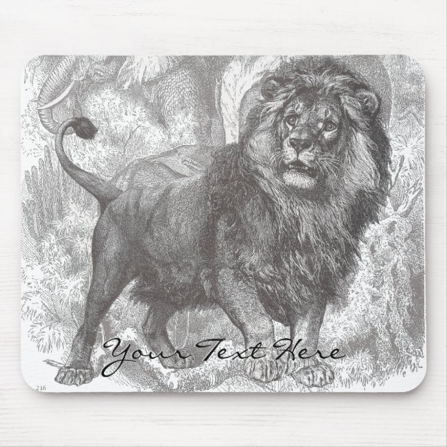 Vintage Lion Mousepad (Front)