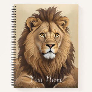 Vintage Lion Painting    Notebook