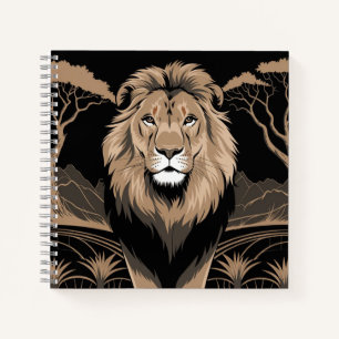 Vintage Lion Portrait Notebook