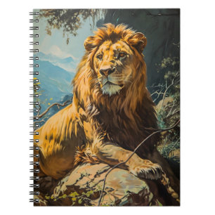 Vintage Lion Portrait Notebook