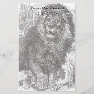 Vintage Lion Stationery