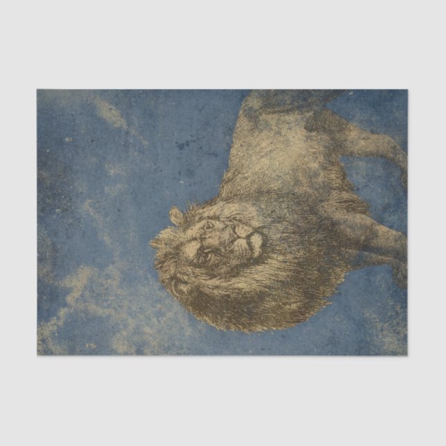 Vintage Lion Tissue Paper (Front)