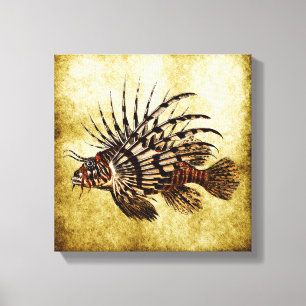 Vintage Lionfish Art Print No.2A